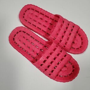 TECS Women's Pink Slides Flip-flops.